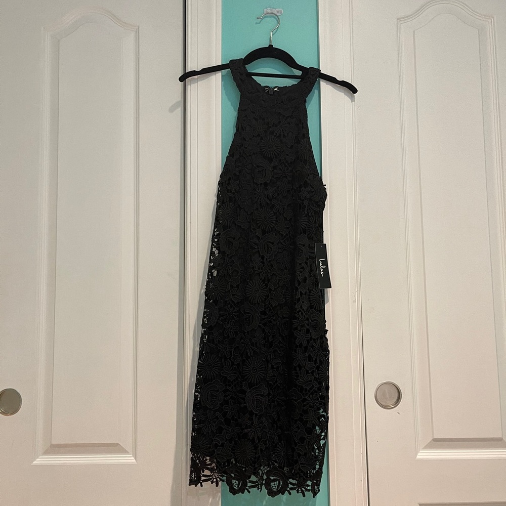 Formal Black Lace Lulu’s Mini Dress